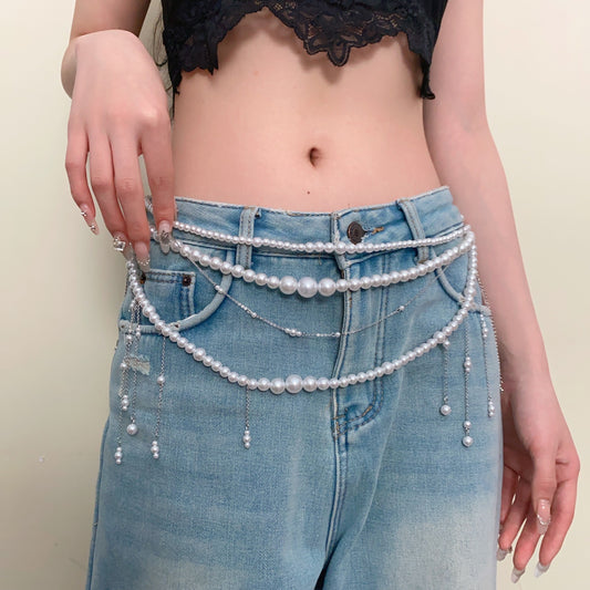 Layered Fringe Body Chain with Butterfly Design Butterfly Layered Fringe Body Chain