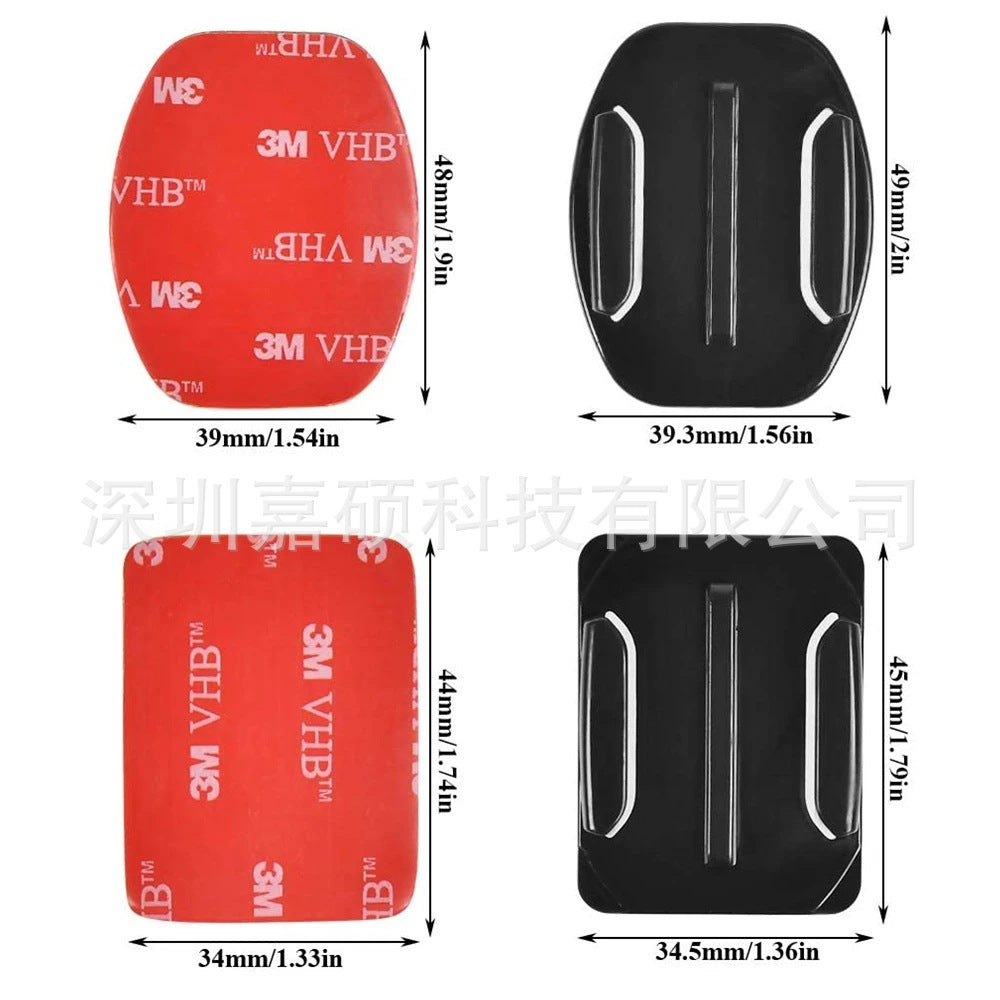 Universal for DJI Raptor Mounts Curved Base Flat with 6 6 Adhesive 24 Sets for Action Cameras Made of Durable PC