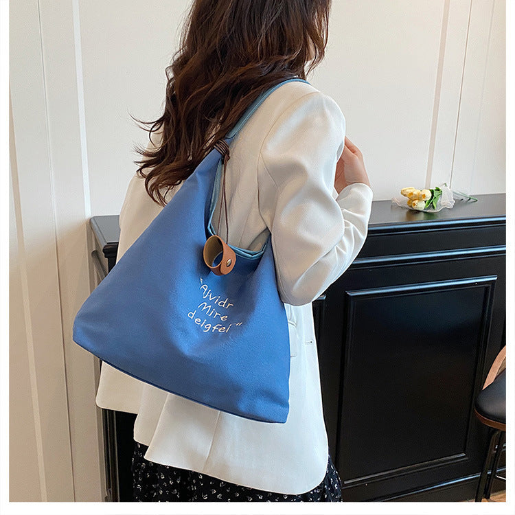 The Everyday Boho Blue Canvas Crossbody - Lightweight & Hands-Free