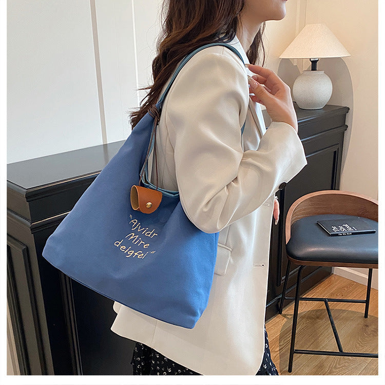 The Everyday Boho Blue Canvas Crossbody - Lightweight & Hands-Free