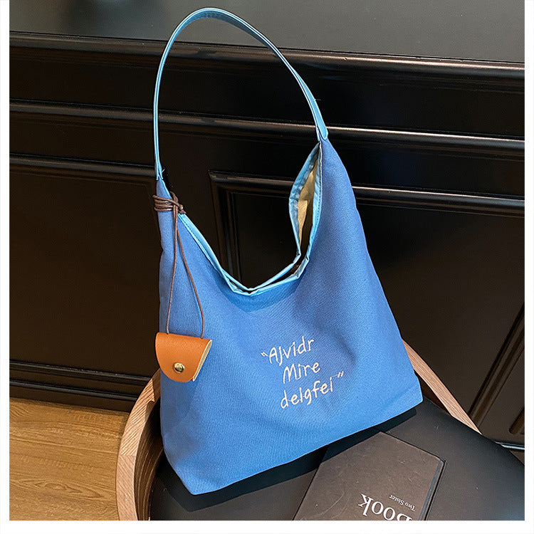 The Everyday Boho Blue Canvas Crossbody - Lightweight & Hands-Free