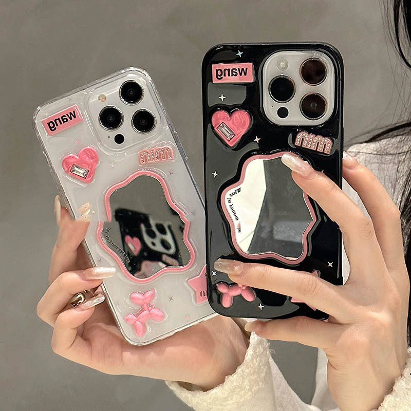 Cute Mirror Phone Case mobile cover smartphone case for iPhone 13 14 15 16 plus