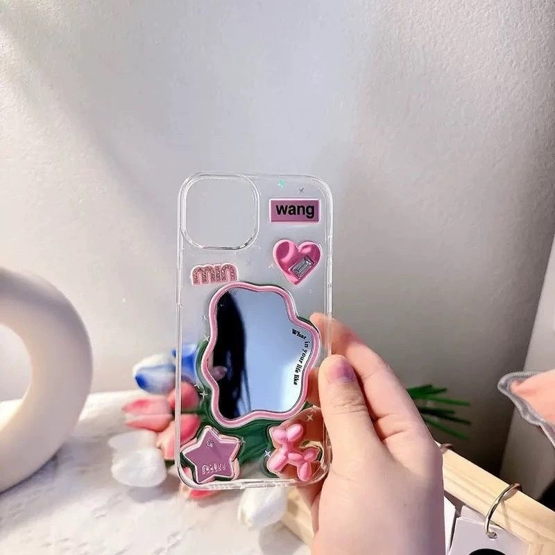 Cute Mirror Phone Case mobile cover smartphone case for iPhone 13 14 15 16 plus