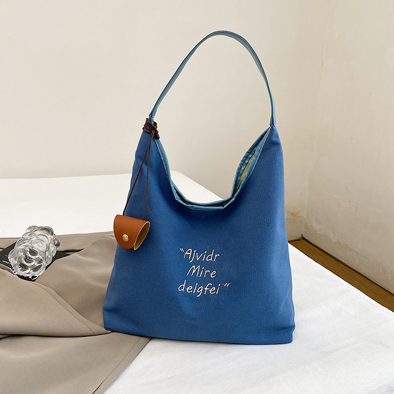 The Everyday Boho Blue Canvas Crossbody - Lightweight & Hands-Free