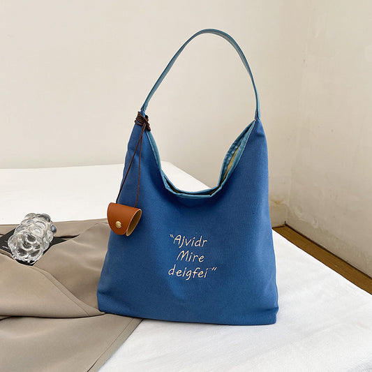 The Everyday Boho Blue Canvas Crossbody - Lightweight & Hands-Free