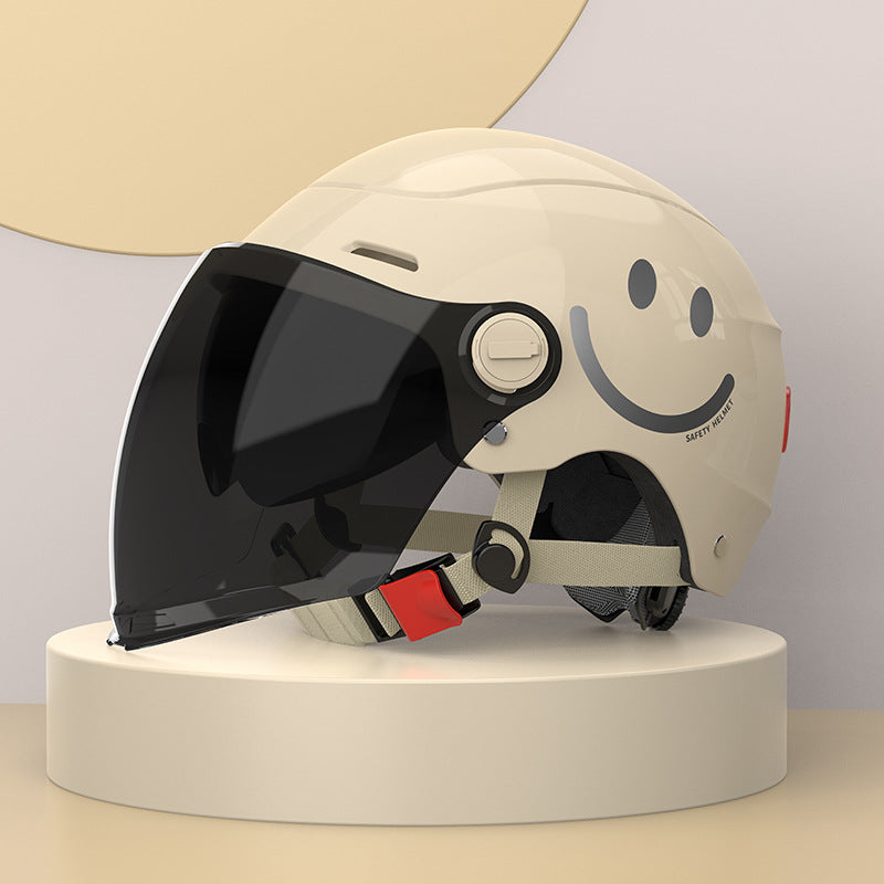 Stylish Electric Bike Helmets - Black, Purple, Cream Yellow, Pink