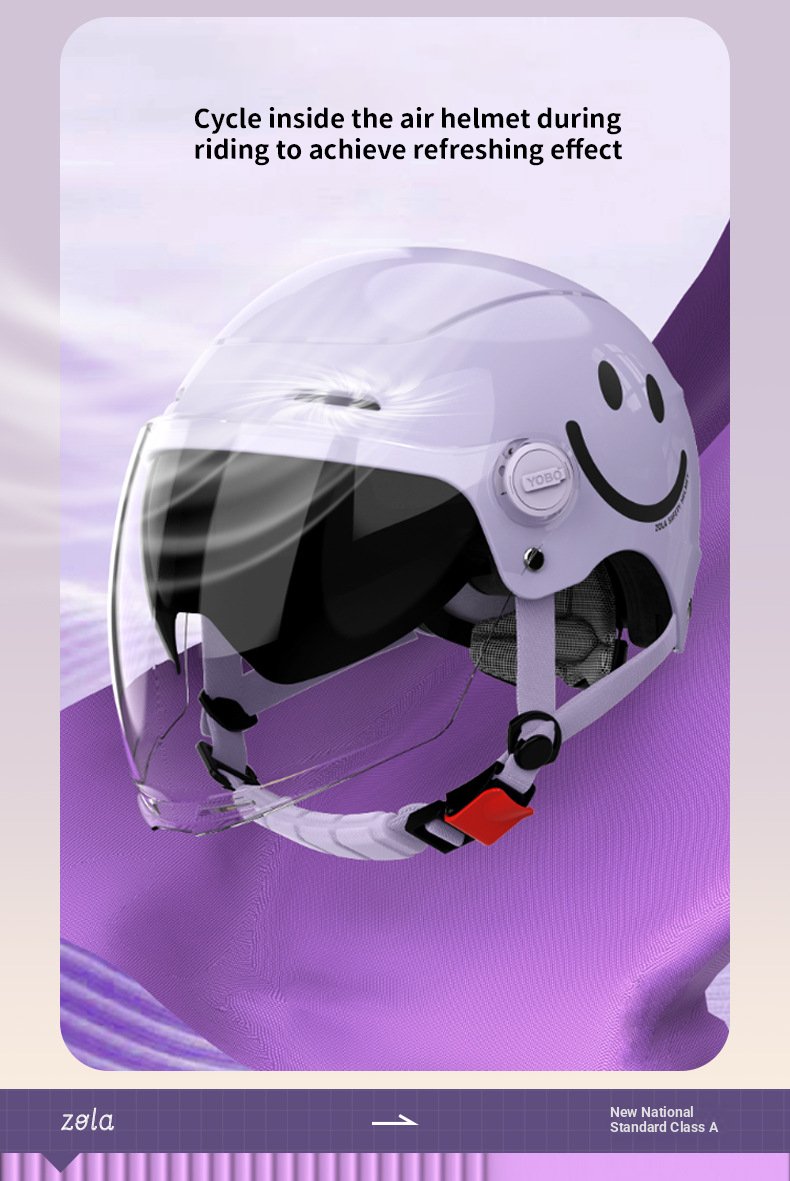 Stylish Electric Bike Helmets - Black, Purple, Cream Yellow, Pink