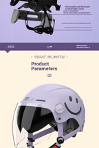 Stylish Electric Bike Helmets - Black, Purple, Cream Yellow, Pink