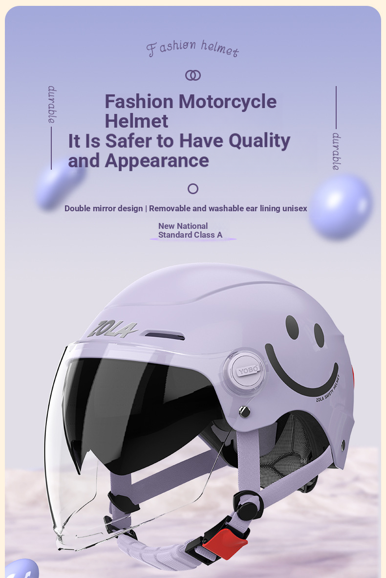 Stylish Electric Bike Helmets - Black, Purple, Cream Yellow, Pink