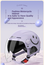 Stylish Electric Bike Helmets - Black, Purple, Cream Yellow, Pink